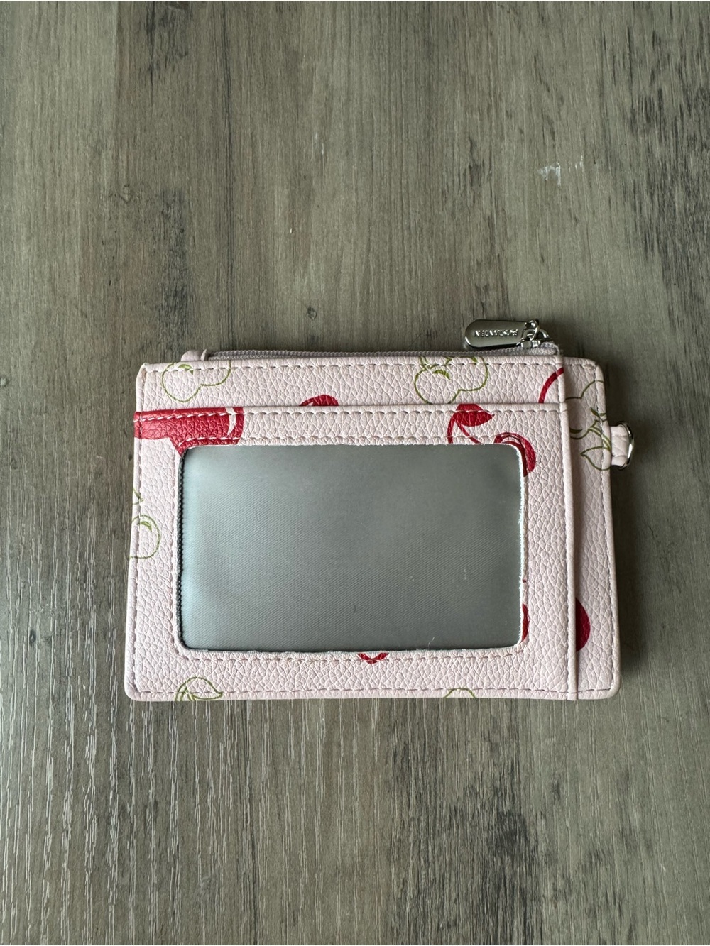 Pink Cherry Cardholder Wallet with ID Window